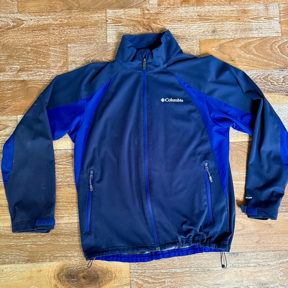 Columbia Sportswear Men’s Omni-Heat Omni-Wind Navy and Royal Blue Jacket Size M